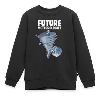 Zukünftiger Meteorologe - Kinder Premium Organic Sweatshirt - Schwarz - Vorne - AI Model Kid Female (0cm)
