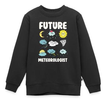 Zukünftiger Meteorologe - Kinder Premium Organic Sweatshirt - Schwarz - Vorne - AI Model Kid Female (0cm)