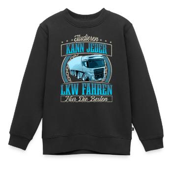 LKW Fahrer - Kinder Premium Organic Sweatshirt - Schwarz - Vorne - AI Model Kid Female (0cm)