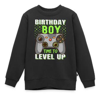 Geburtstagskind Zeit, um Videospiel Geburtstag zu verbessern - Kinder Premium Organic Sweatshirt - Schwarz - Vorne - AI Model Kid Female (0cm)