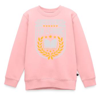 belle journée pour apprendre - Sweat Premium enfant bio - rose - Devant - AI Model Kid Female (0cm)