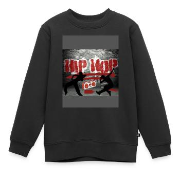 Hip Hop - Kinder Premium Organic Sweatshirt - Schwarz - Vorne - AI Model Kid Female (0cm)