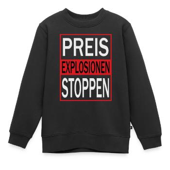 Arrêtez l’explosion des prix - Sweat Premium enfant bio - noir - Devant - AI Model Kid Female (0cm)