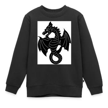 Dragon Flying - Kinder Premium Organic Sweatshirt - Schwarz - Vorne - AI Model Kid Female (0cm)