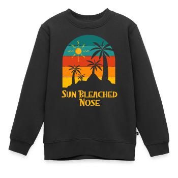 Soleil Nez blanchi Été Bains de soleil Tropical - Sweat Premium enfant bio - noir - Devant - AI Model Kid Female (0cm)