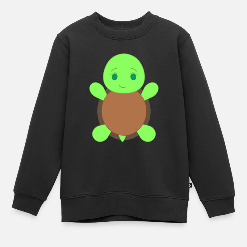 Schildkröte - Kinder Premium Organic Sweatshirt - Schwarz