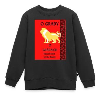 O GRADY FAMILIENNAME - Kinder Premium Organic Sweatshirt - Schwarz - Vorne - AI Model Kid Female (0cm)