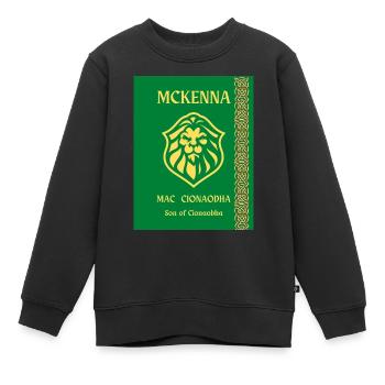 MCKENNA FAMILIENNAME - Kinder Premium Organic Sweatshirt - Schwarz - Vorne - AI Model Kid Female (0cm)