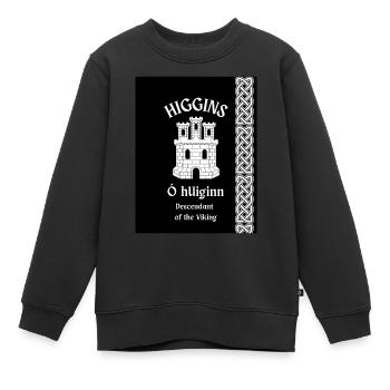 Higgins Familienname - Kinder Premium Organic Sweatshirt - Schwarz - Vorne - AI Model Kid Female (0cm)