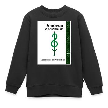Donovan Familienname - Kinder Premium Organic Sweatshirt - Schwarz - Vorne - AI Model Kid Female (0cm)