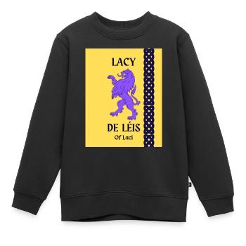 Nom de famille Lacy - Sweat Premium enfant bio - noir - Devant - AI Model Kid Female (0cm)