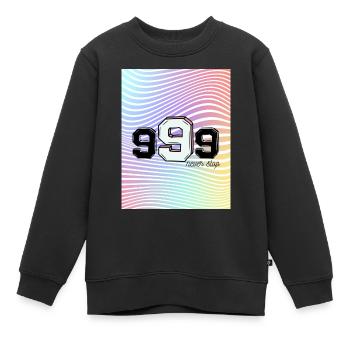 never stop - Kinder Premium Organic Sweatshirt - Schwarz - Vorne - AI Model Kid Female (0cm)