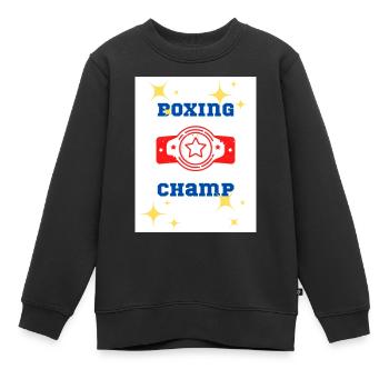 Boxen Champ - Kinder Premium Organic Sweatshirt - Schwarz - Vorne - AI Model Kid Female (0cm)