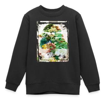 Japanische Bonsai Baum Garten Kunst Collage Kunst 95 - Kinder Premium Organic Sweatshirt - Schwarz - Vorne - AI Model Kid Female (0cm)