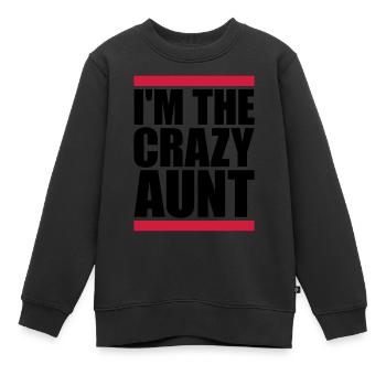 im the crazy aunt - Kinder Premium Organic Sweatshirt - Schwarz - Vorne - AI Model Kid Female (0cm)