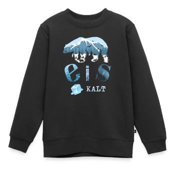 Eis Kalt - Kinder Premium Organic Sweatshirt - Schwarz - Vorne - AI Model Kid Female (0cm)