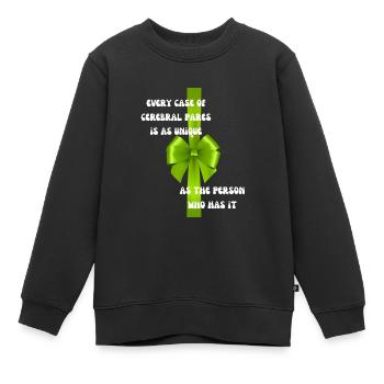 CP-Unique - Sweat Premium enfant bio - noir - Devant - AI Model Kid Female (0cm)