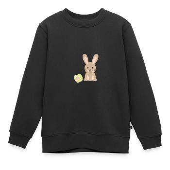 Osterhase - Kinder Premium Organic Sweatshirt - Schwarz - Vorne - AI Model Kid Female (0cm)