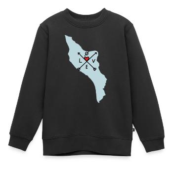 Il d'oléron love all directions - Kids Premium Organic Sweatshirt - black - Front - AI Model Kid Female (0cm)