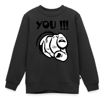 Hand YOU!!! - Kinder Premium Organic Sweatshirt - Schwarz - Vorne - AI Model Kid Female (0cm)