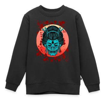 Geisha Evil - Sweat Premium enfant bio - noir - Devant - AI Model Kid Female (0cm)