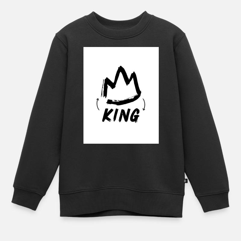 KÖNIG - Kinder Premium Organic Sweatshirt - Schwarz