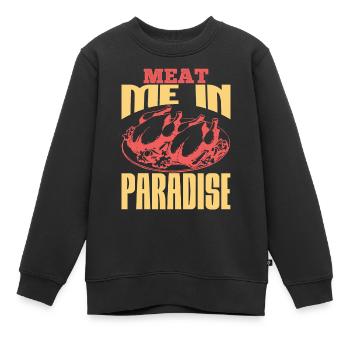 RENCONTREZ-MOI AU PARADIS - Sweat Premium enfant bio - noir - Devant - AI Model Kid Female (0cm)