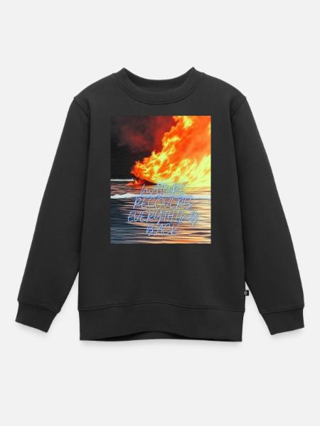 SparNature recovers everything backkle - Kinder Premium Organic Sweatshirt - Schwarz