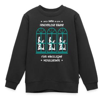 Fitnessstudio mit Fensterlosen Räumen - Kinder Premium Organic Sweatshirt - Schwarz - Vorne - AI Model Kid Female (0cm)
