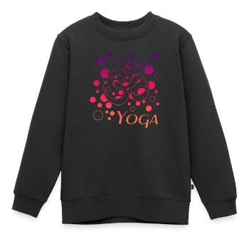 Yoga - Kinder Premium Organic Sweatshirt - Schwarz - Vorne - AI Model Kid Female (0cm)