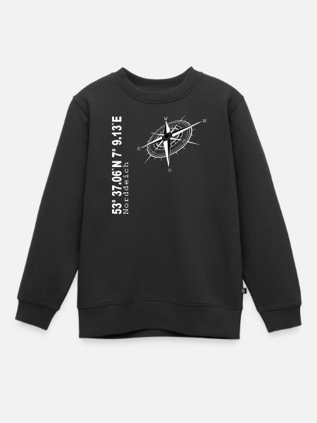 Norddeich - Kinder Premium Organic Sweatshirt - Schwarz