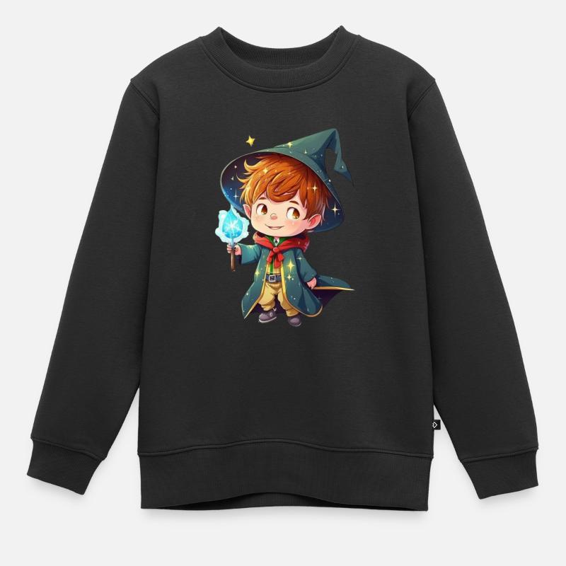 Der kleine Zauberer - Kinder Premium Organic Sweatshirt - Schwarz