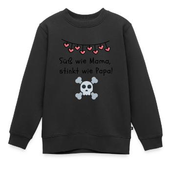 Mama Liebe - Kinder Premium Organic Sweatshirt - Schwarz - Vorne - AI Model Kid Female (0cm)