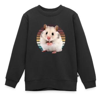 Hamster - Kinder Premium Organic Sweatshirt - Schwarz - Vorne - AI Model Kid Female (0cm)