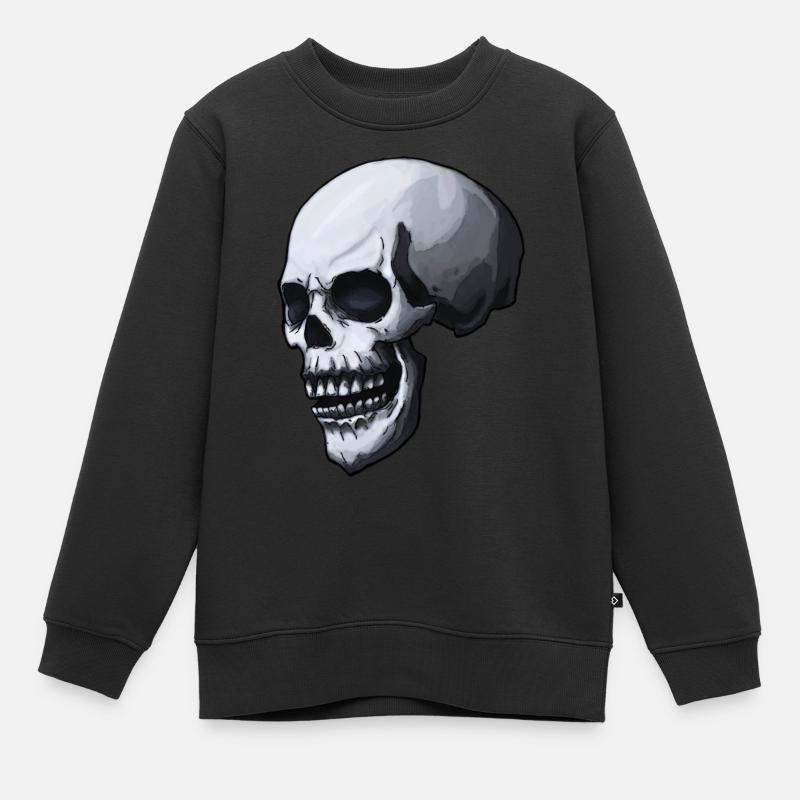 Crâne - Sweat Premium enfant bio - noir