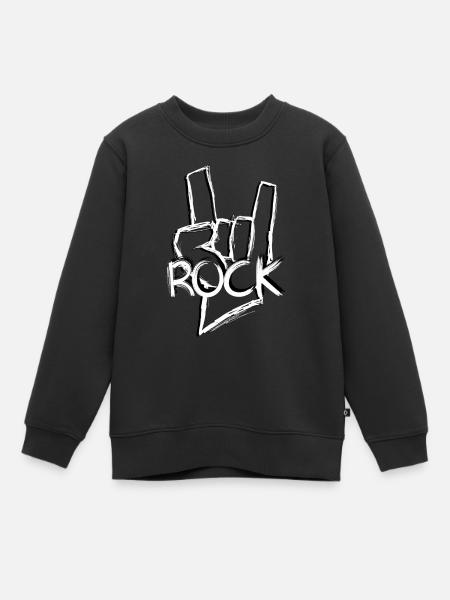 Allons rock! -Rocher - Sweat Premium enfant bio - noir