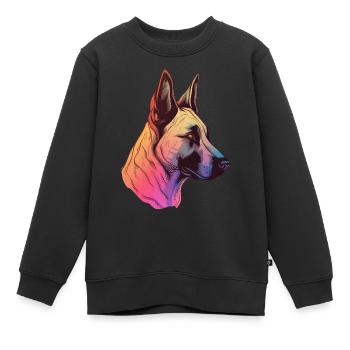 Belgian Malinois - Kinder Premium Organic Sweatshirt - Schwarz - Vorne - AI Model Kid Female (0cm)