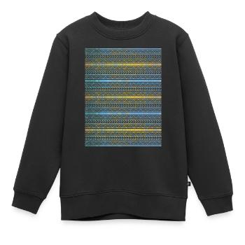 Graphiques autochtones - Sweat Premium enfant bio - noir - Devant - AI Model Kid Female (0cm)