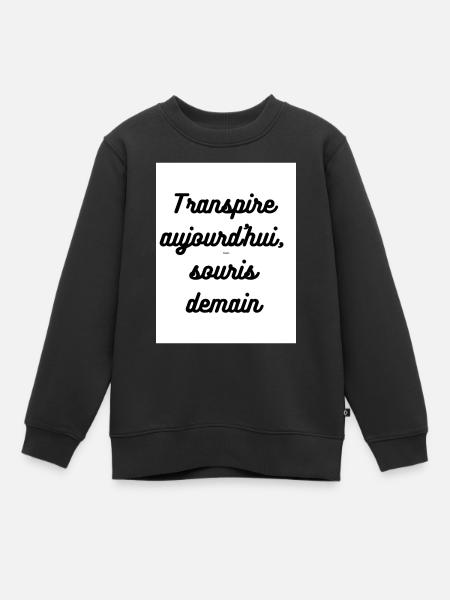 sport - Sweat Premium enfant bio - noir