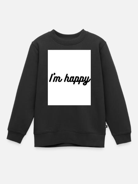 Attitude positif - Sweat Premium enfant bio - noir