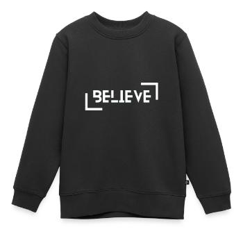Belive - Kinder Premium Organic Sweatshirt - Schwarz - Vorne - AI Model Kid Female (0cm)