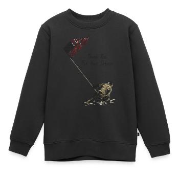 Thank You For Your Service Patriotic Veterans Day - Sweat Premium enfant bio - noir - Devant - AI Model Kid Female (0cm)