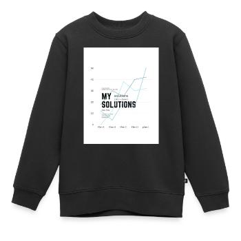 Diagramme Mes solutions - Sweat Premium enfant bio - noir - Devant - AI Model Kid Female (0cm)