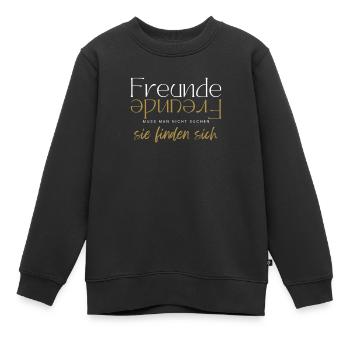 Beste Freunde FREUND Kumpel Kumpels - Kinder Premium Organic Sweatshirt - Schwarz - Vorne - AI Model Kid Female (0cm)