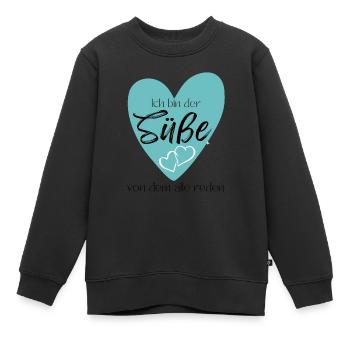Baby Geschenkidee Muttertag Vatertag Weihnachten - Kinder Premium Organic Sweatshirt - Schwarz - Vorne - AI Model Kid Female (0cm)