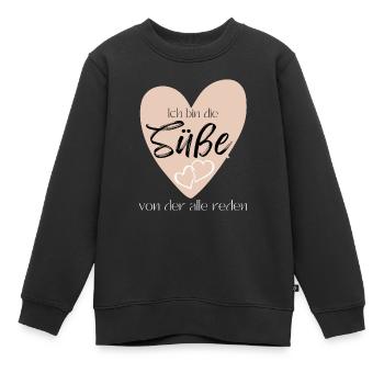 Baby Geschenkidee Muttertag Vatertag Weihnachten - Kinder Premium Organic Sweatshirt - Schwarz - Vorne - AI Model Kid Female (0cm)