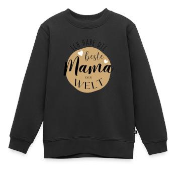BESTE MAMA - Baby Geschenkidee Muttertag - Kinder Premium Organic Sweatshirt - Schwarz - Vorne - AI Model Kid Female (0cm)