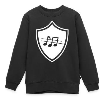 Armoiries de partitions - Sweat Premium enfant bio - noir - Devant - AI Model Kid Female (0cm)