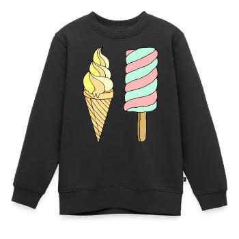 Glace - Sweat Premium enfant bio - noir - Devant - AI Model Kid Female (0cm)