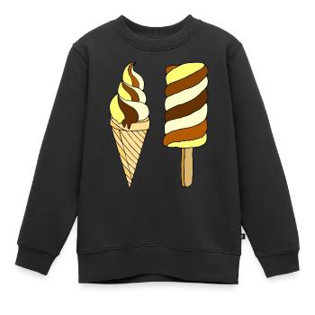 Eis - Kinder Premium Organic Sweatshirt - Schwarz - Vorne - AI Model Kid Female (0cm)